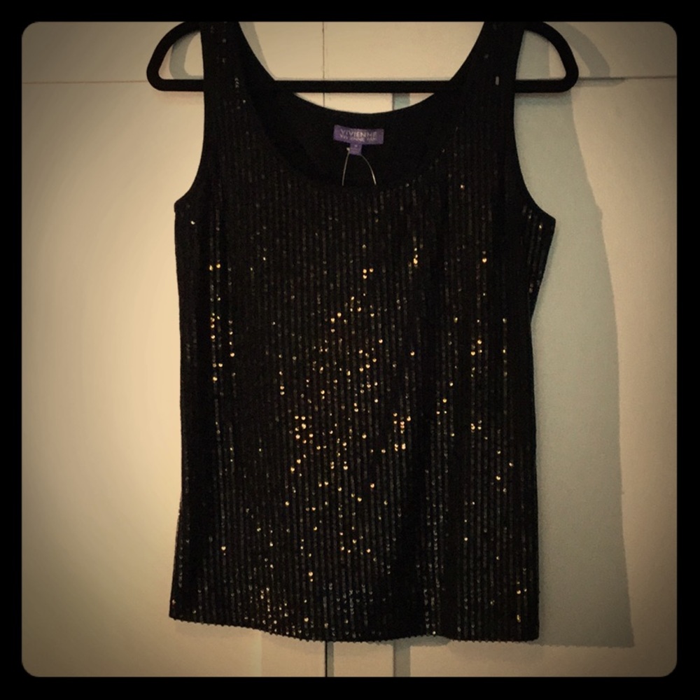 Vivienne Tam Eastern Floral Sequin Tank Top NWT